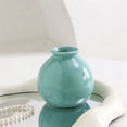 thumbnail image 4 of Clearance Under $3.64! 1Pc Small Round Ceramic Vase for Dried Flowers Hydroponics Home Decor (Sky Blue 7cm), 4 of 8