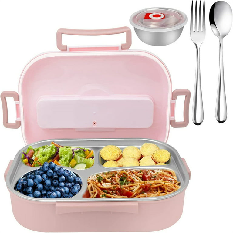 HOMETALL Bento Box Adult Lunch Box, Stackable Bento Lunch Box, 1500ml  Stainless Steel Lunch Containers/Snack Box with Utensil, Leak-Proof Lunch  Box