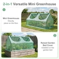 thumbnail image 5 of Aoodor 6 ft. x 3 ft. x 3 ft. Mini Gardening Greenhouse with 2 Zipper Doors for Flowers, vegetables and herbs - Green, 5 of 8