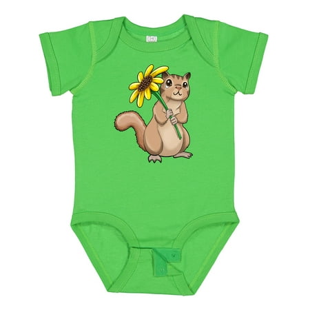 

Inktastic Cute Chipmunk with Sunflower Gift Baby Boy or Baby Girl Bodysuit