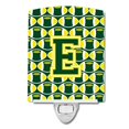 thumbnail image 1 of Carolines Treasures CJ1075-ECNL Letter E Football Green & Yellow Ceramic Night Light, 1 of 1