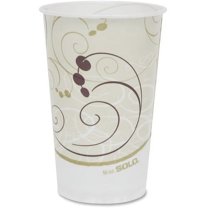 Solo Symphony Cold Paper Cups - 16 fl oz - 50 / Pack - White, Brown, Green - Paper - Cold Drink, Milk Shake, Smoothie | Bundle of 10 Packs