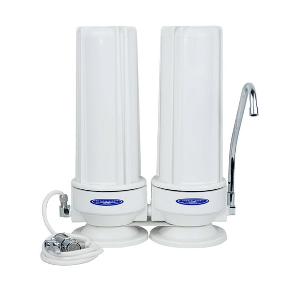 Nitrate Countertop Water Filter System Double White (Polypropylene)