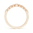thumbnail image 2 of ANGARA Natural Diamond Stackable Fashion Ring with Milgrain in 14K Rose Gold for Women (Size-2.3mm| Color-H| Clarity-SI2) | April Birthstone, Anniversary Jewelry Gift for Women | Natural Diamond Ring, 2 of 9