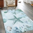 thumbnail image 3 of 3'x5' Area Rugs, Coastal Starfish Indoor Outdoor Area Rug for Living Room Bedroom, Nautical Coral Tropical Fish Seashells Washable Bathroom Rugs Kitchen Floor Carpet Mats Home Decor Aesthetic, 3 of 8