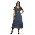 thumbnail image 1 of Moomaya Kurta à Manches Courtes Imprimée pour Femmes, Kurti à Fente avant, Vêtements d'Été, 1 of 6