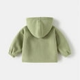 thumbnail image 3 of WhouRiu Little Boy Fleece Jacket Fleece Warm Hooded Zip Up Thermal Jackets Children Soft Sports Winter Windproof Coats Green,Sized 5-6, 3 of 3