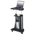 thumbnail image 1 of Scranton & Co Sit-to-Stand Rolling Laptop Cart with Storage in Graphite, 1 of 4
