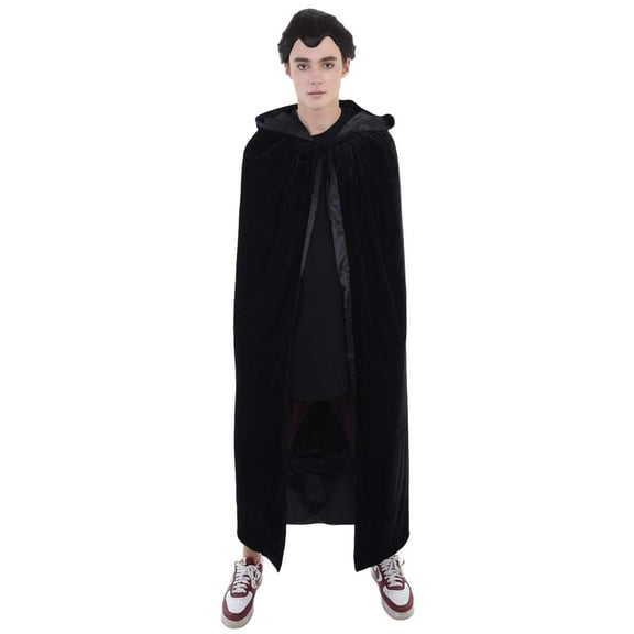 HPO Adult Men's Reversible Hooded Cape Costume (Large, Black)