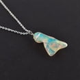 thumbnail image 3 of QNAVIC Raw Organic Ethiopian Opal Gemstone Dainty Pendant Necklace, Handmade Jewelry, Healing Crystals, October Birthstone, Gift for Women, 925 Sterling Silver Jewelry 18", 3 of 5