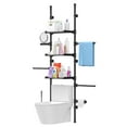 thumbnail image 3 of Wliqien 4-Tier Over The Toilet Storage Shelf, Adjustable Standing Bathroom Organizer, Heavy Duty Above Behind Toilet Laundry Space-Saving Shelving for Small Rooms, No Drill, 75.2"-131.89" Height, 3 of 7