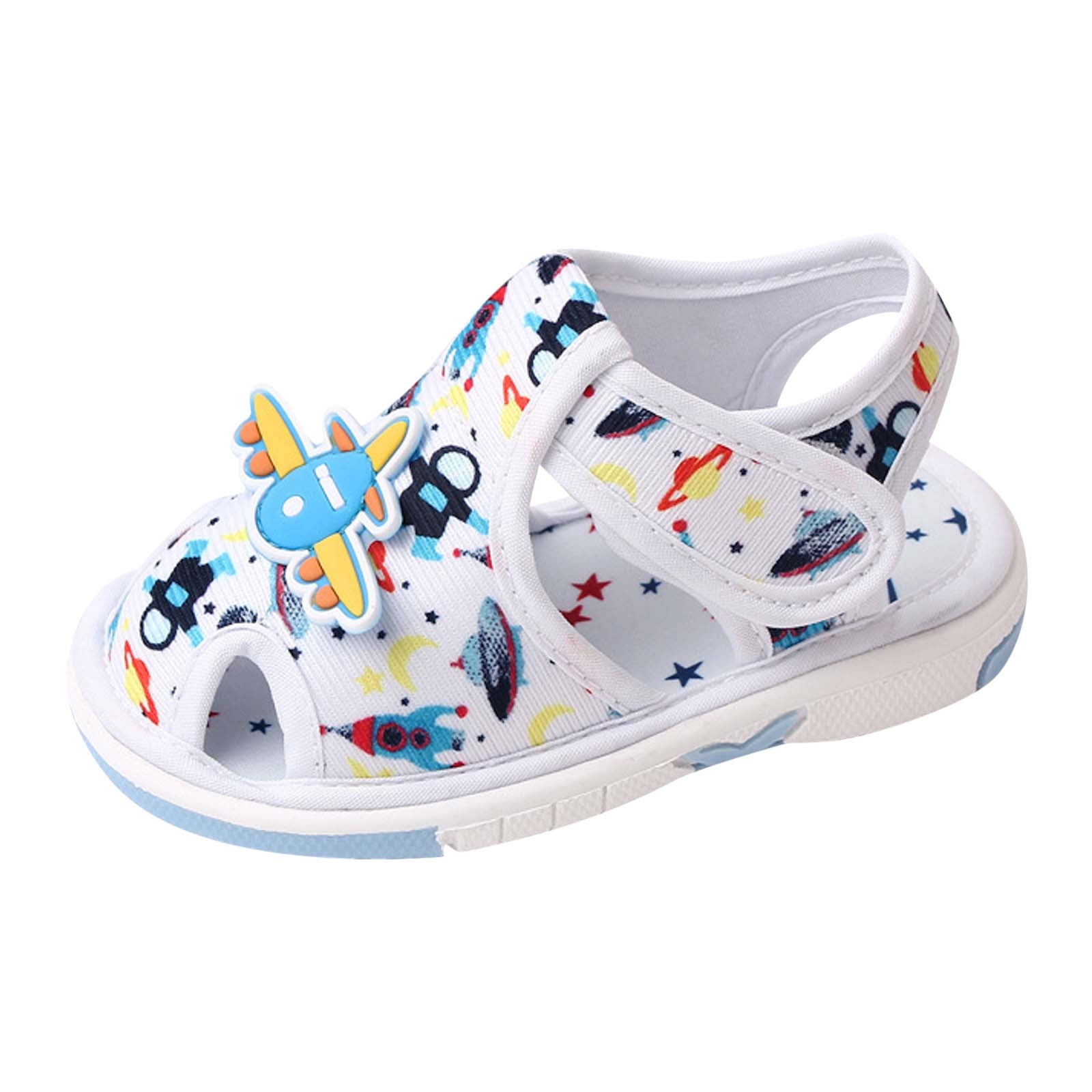 Eashery Baby Shoes Girl Boy Non-Slip Rubber Sole Toddler First Walker Shoes Casual Sneakers First Walkers Girls Sandals (White 8.5)
