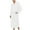 White1, variant on KyCheLot Mens Bath Robes Vintage Color Block Loose Long Sleeve with Belt over Knee Length Pajamas