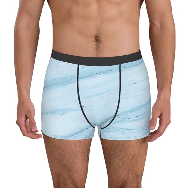 Fotbe Blue Marble Calzoncillos Tipo Boxer con Bolsa de Soporte Total para Hombre, X-Temp Fresco, Transpirable y de Secado Rápido-Small