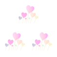 thumbnail image 2 of serony 7pcs/set Cake Topper Heart Shape Wedding Birthday Cake Simple Design Paper Top Decoration pink 3Set, 2 of 6
