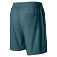 thumbnail image 4 of BRANROY Men's Waffle Knit Casual Shorts Summer Textured Soft Breathable Elastic Drawstring Everyday Wear,Turquoise M, 4 of 4