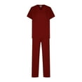 thumbnail image 3 of Hanen Scrubs for Women Set Modern V Neck Scrub Top & Cargo Pants Nursing Scrubs with 6 Pockets, 3 of 6