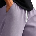 thumbnail image 3 of Zylanna Men' Big and Talls Sport Shorts, with Pockets Stretch Breathable Elastic Waist Activewear Shorts for Running Purple, 3 of 4