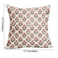 thumbnail image 2 of Floral Throw Pillow Covers, 18"x18" Blue Striped Linen Cases, Decorative Covers For Couch, Sofa & Home, 2 of 6