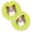 Lime Green, variant on Checkerboard Lime Green Papillon Set of 2 Cup Holder Car Coaster