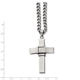 thumbnail image 3 of White Stainless Steel necklace with pendant Men's 22 in, 3 of 3