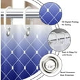 thumbnail image 6 of Blue Ombre Shower Curtain, Modern Geometric Pattern Modern Luxury Bathroom Curtain Bathtub Decor Waterproof Fabric Machine Washable with 12 Hooks, 6 of 6