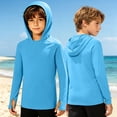 thumbnail image 2 of CAIXIA Boys Hooded Rash Guard Fishing Shirt, UPF 50+ Kids Long Sleeve Sun Hoodie, Youth UV Protection Beach Swim Shirts, 2 of 8