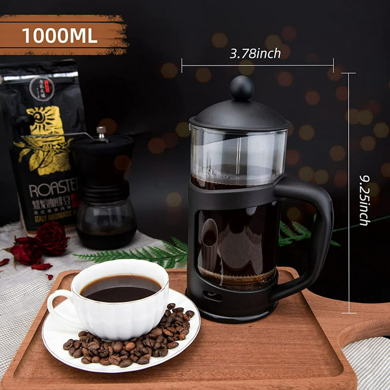 RAINBEAN Mini French Press Coffee Maker 1 Cups, 12oz Coffee Press, Perfect  for Coffee Lover Gifts Morning Coffee, Maximum Flavor Coffee Brewer with