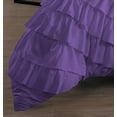 thumbnail image 4 of D.N.G. BEDDINGS 100% Egyptian Cotton 1 Piece Circle Ruffle Comforter with 1 Freebie Ruffle Pillow | 550 GSM Filled Microfiber - Twin/TwinXL Size, Purple Color - 800 Thread Count, 4 of 5
