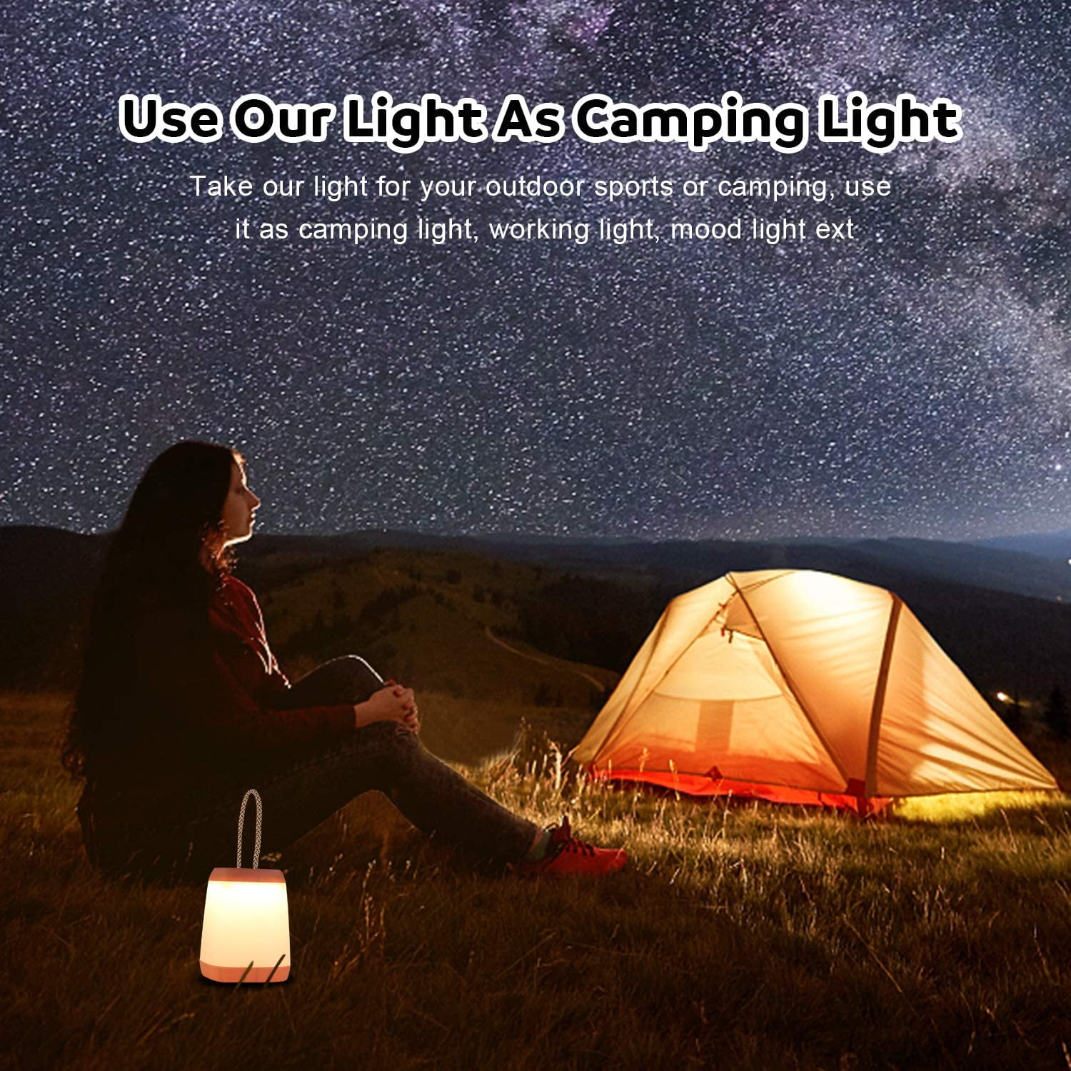 Battery Powered Emergency Light Camping Light Bulb Camping Tent Lantern 