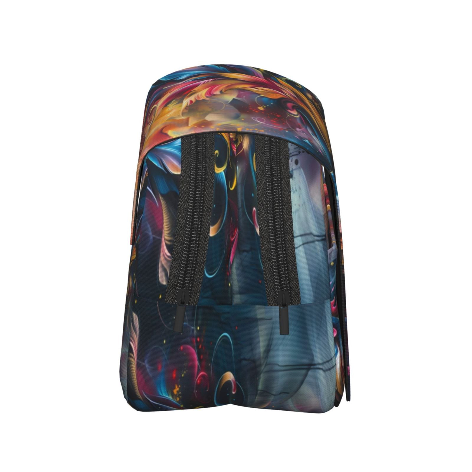 Rateoe Vibrant Rooster Painting Pattern Double Clamshell Pen Case, Storage Organizer with Two Zipper Compartments– Holds Up to 50 Pencils & Pens