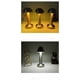 thumbnail image 3 of Lámpara de mesa con forma de mancuerna de hierro forjado, creativa, moderna, con borde, para dormitorio, con carga USB, táctil, luz de noche, 3 of 4