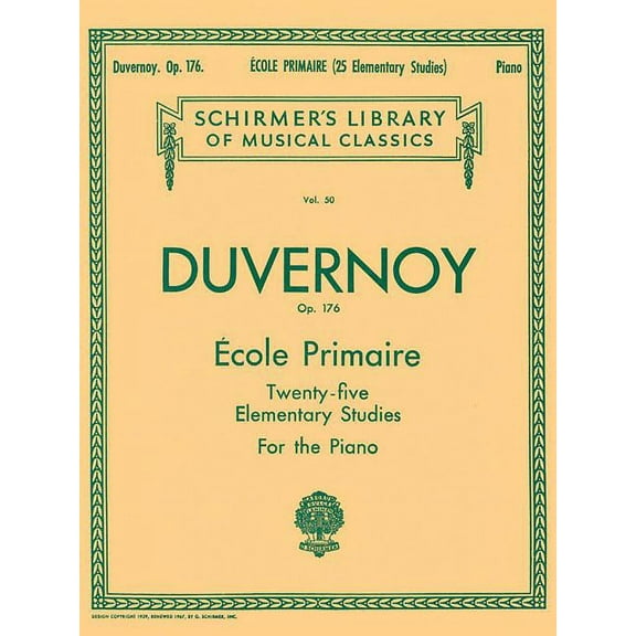 Ecole Primaire (25 Elementary Studies), Op. 176: Schirmer Library of Classics Volume 50 Piano Solo, (Paperback)