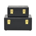 thumbnail image 4 of Sable Set of 2 Boxes with Gold Handles - Black, 4 of 10