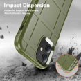 thumbnail image 2 of Dteck Rugged Case For iPhone 12 6.1" / 12 Pro 6.1" (2020) with Front Tempered Screen Protector, Shockproof Armor TPU Soft Back Protective Cover, Green, 2 of 7