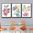 thumbnail image 3 of wall26 3 Piece Framed Canvas Wall Art for Living Room, Bedroom Leaf Theme Canvas Prints for Home Decoration Ready to Hang - 24"x36"x3 Panels, 3 of 5