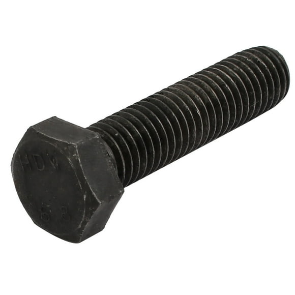 Unique Bargains 8.8 Grade M12x50mm Full Threaded Left Hand Thread Hex Head Bolt Black