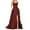 A-Wine59, variant on XIAONU Women's Satin Maxi Dress Spaghetti Strap Split Thigh Formal Party Gown