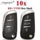 thumbnail image 1 of 10pcs Kd / Flip Key Shell For B11/nb11xnds00en Xkds00en Xeds00en Folding Fob Body Housing Case, 1 of 1