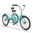 thumbnail image 2 of FICISOG Adult Tricycles for Women, 20 Inch 7 Speed 7 Wheel Bike for Adult w/Large Basket, Double-Wall Wheel Rims, Cruiser Trike for Seniors Shopping Picnic, 2 of 9