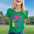 thumbnail image 2 of Trendfront Womens Retro 80s Graphic Tee I Love The 1980s Crewneck Short Sleeve T Shirt Neon Party Casual Summer Tops, 2 of 4