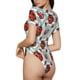 thumbnail image 2 of Balery Insects Body de cuello redondo de manga corta para mujer Tops de manga corta Tops básicos-Small, 2 of 7