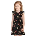 thumbnail image 1 of Vsdgher Chemises de Nuit Rouges et Blanches pour Filles, Manches Courtes à Volants, Robe de Nuit, Vêtements de Nuit, Pyjamas pour Fête Pyjama-TG, 1 of 6