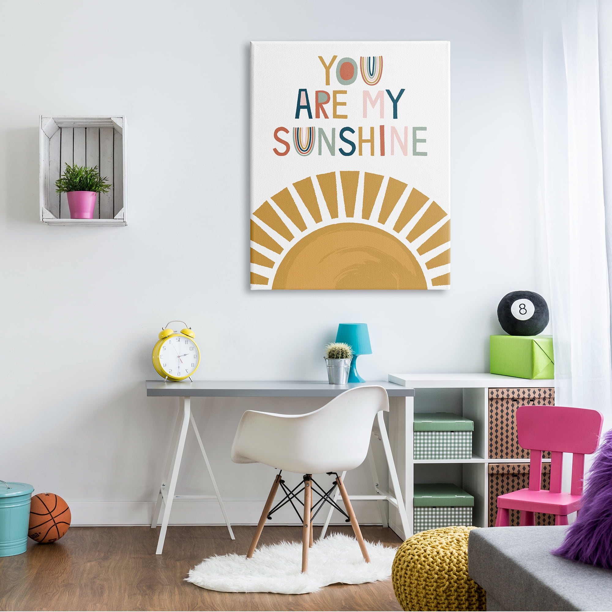 Stupell Industries You Are My Sunshine Phrase Children's Sun Rise, 36 x 48,Design by Lisa Perry Whitebutton