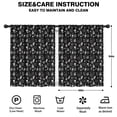 thumbnail image 2 of Blackout Kids Curtains,Black Gothic Skull Cat Pattern Childrens Insulated Curtains Set Of 2,Bedroom Essentials,Toddler Room Decor 42x54in(106x137cm), 2 of 5