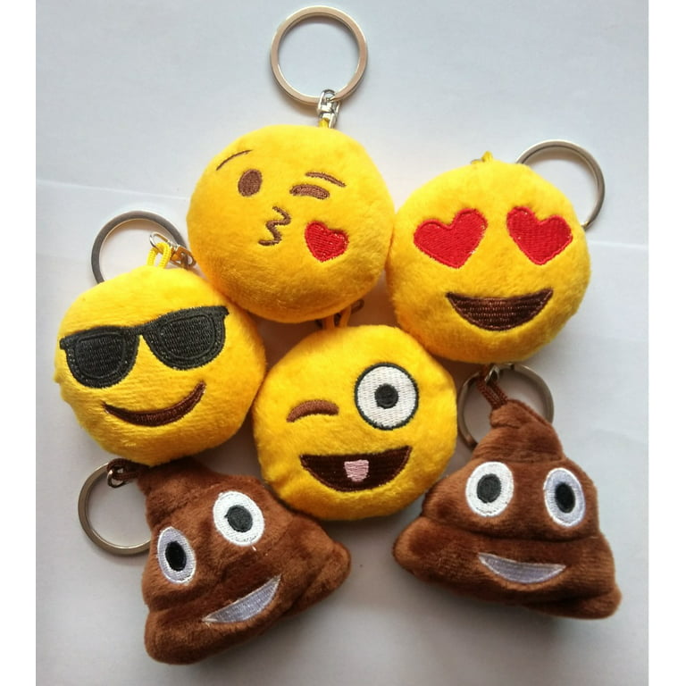Poop Emoji Premium Leather Keychain