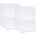 thumbnail image 1 of Pack of 24 100% cotton towelettes for bathroom/salon, quick drying, towel, high absorbency, 30 x 30 cm, white, 1 of 5