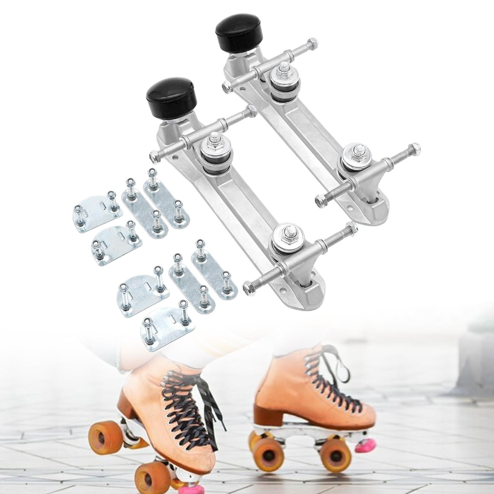 harayaa 1 Pair Roller Skate Base Roller Skating Shoes Hardware Four Wheels Skate .35cm