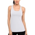 thumbnail image 4 of Women's Square Neck Quick Dry Stratch Camisole Backless Cross Knot Sport Tank Tops, 4 of 5