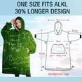 thumbnail image 4 of Oversized Wearable Blanket Hoodie,Math Equations Trigonometry Green Pattern Sherpa Blanket Hoodie with Super Pockets,Super Warm Fuzzy Pullover for Women & Men, 4 of 6